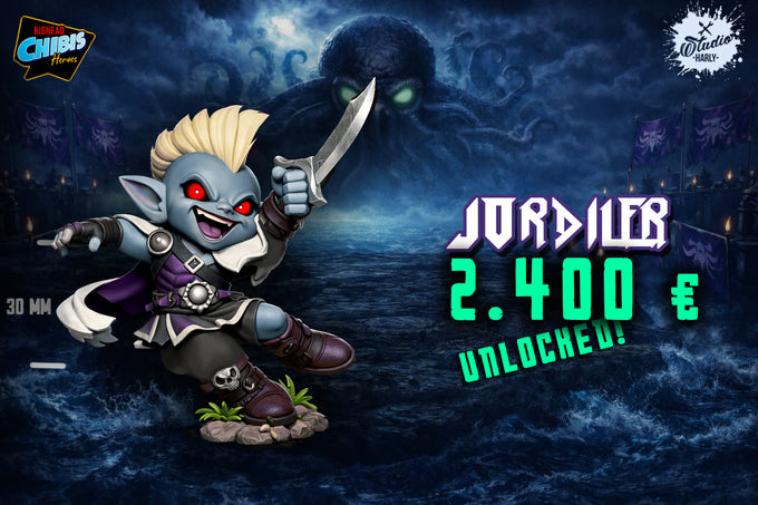 Sons of Kraken Chibi Dark Elves for fantasy football miniature tabletop game Big Head Chibis (Copy) - TheMajorLab