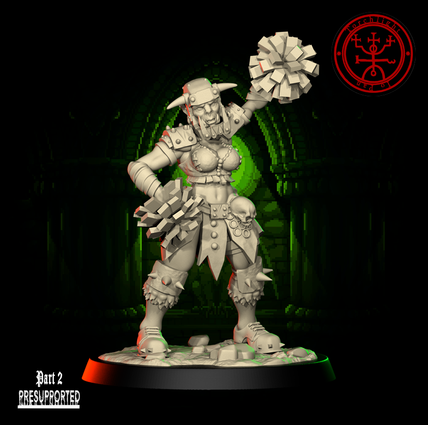 The GREEN FLASH - Brute Orc Team for Fantasy Football Miniature Tabletop Game – Torchlight Miniatures - TheMajorLab