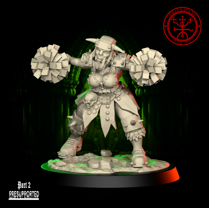 The GREEN FLASH - Brute Orc Team for Fantasy Football Miniature Tabletop Game – Torchlight Miniatures - TheMajorLab