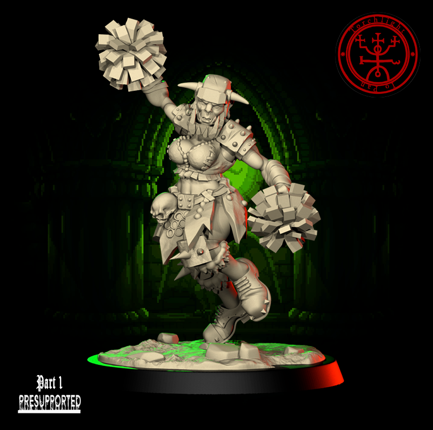 The GREEN FLASH - Brute Orc Team for Fantasy Football Miniature Tabletop Game – Torchlight Miniatures - TheMajorLab
