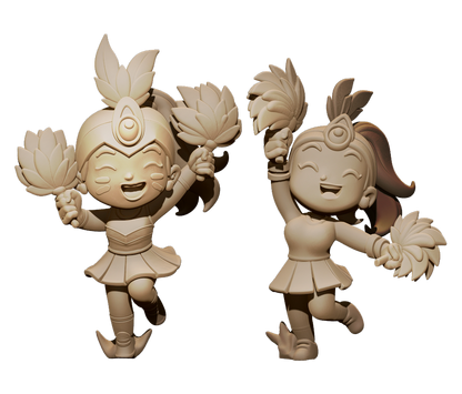 Chibi Amazons – Amazon Fantasy Football Team – High Quality Resin Miniatures – Big Head Chibi