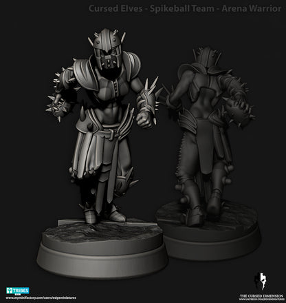 Spikeball Team Cursed Elves Dark Elves for Fantasy Football Miniature Tabletop Game Edge Miniatures