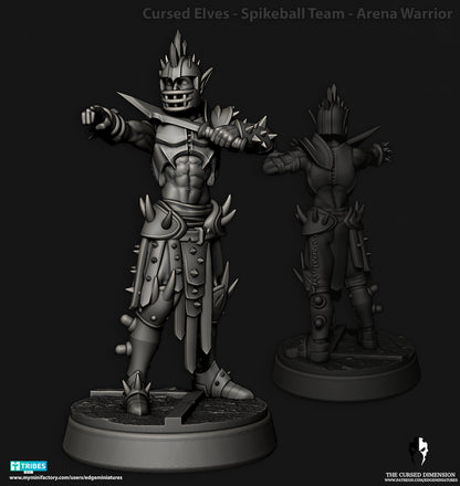 Spikeball Team Cursed Elves Dark Elves for Fantasy Football Miniature Tabletop Game Edge Miniatures