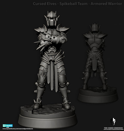 Spikeball Team Cursed Elves Dark Elves for Fantasy Football Miniature Tabletop Game Edge Miniatures