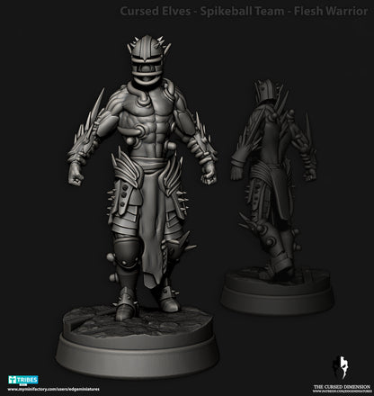Spikeball Team Cursed Elves Dark Elves for Fantasy Football Miniature Tabletop Game Edge Miniatures