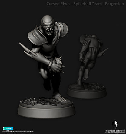 Spikeball Team Cursed Elves Dark Elves for Fantasy Football Miniature Tabletop Game Edge Miniatures