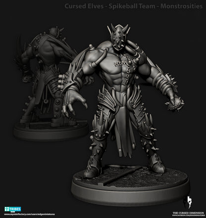 Spikeball Team Cursed Elves Dark Elves for Fantasy Football Miniature Tabletop Game Edge Miniatures
