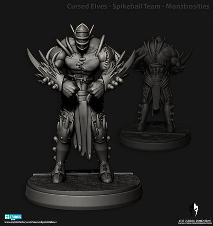 Spikeball Team Cursed Elves Dark Elves for Fantasy Football Miniature Tabletop Game Edge Miniatures
