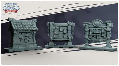 Kraken Stadium Gates of Glory Fences and Boards for Fantasy Football Tabletop Miniature Game - Kraken 3D Studios