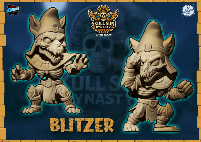 Skull Sin Dymasty Chibi Tomb Kings for fantasy football miniature tabletop game Big Head Chibis