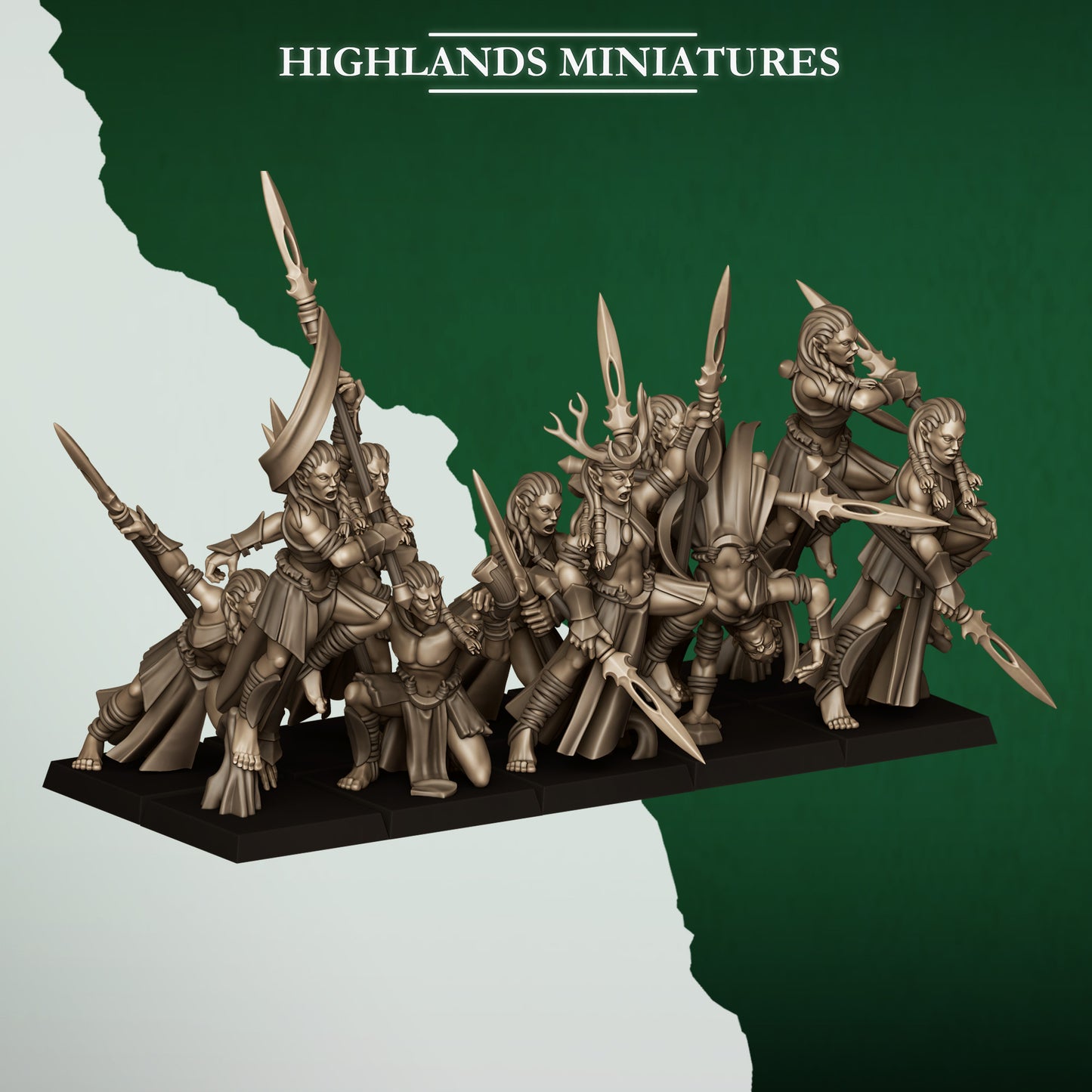 Feral Elf Bladesingers - Highlands Miniatures - Highlands Miniatures