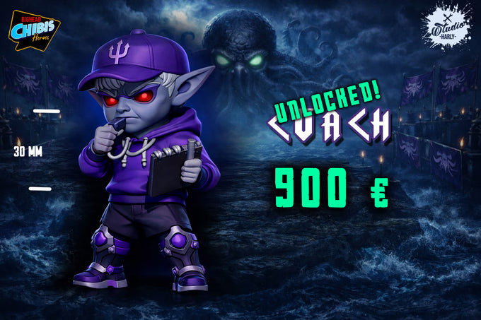 Sons of Kraken Chibi Dark Elves for fantasy football miniature tabletop game Big Head Chibis (Copy) - TheMajorLab