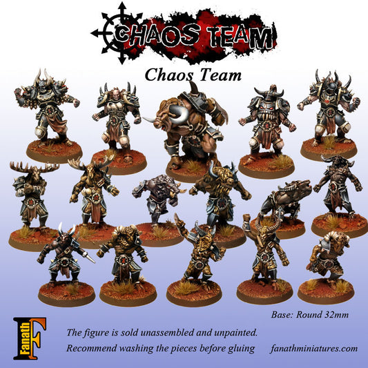 Chaos Blood Bloodbound Team for Fantasy Football Miniature Tabletop Game Fanarth