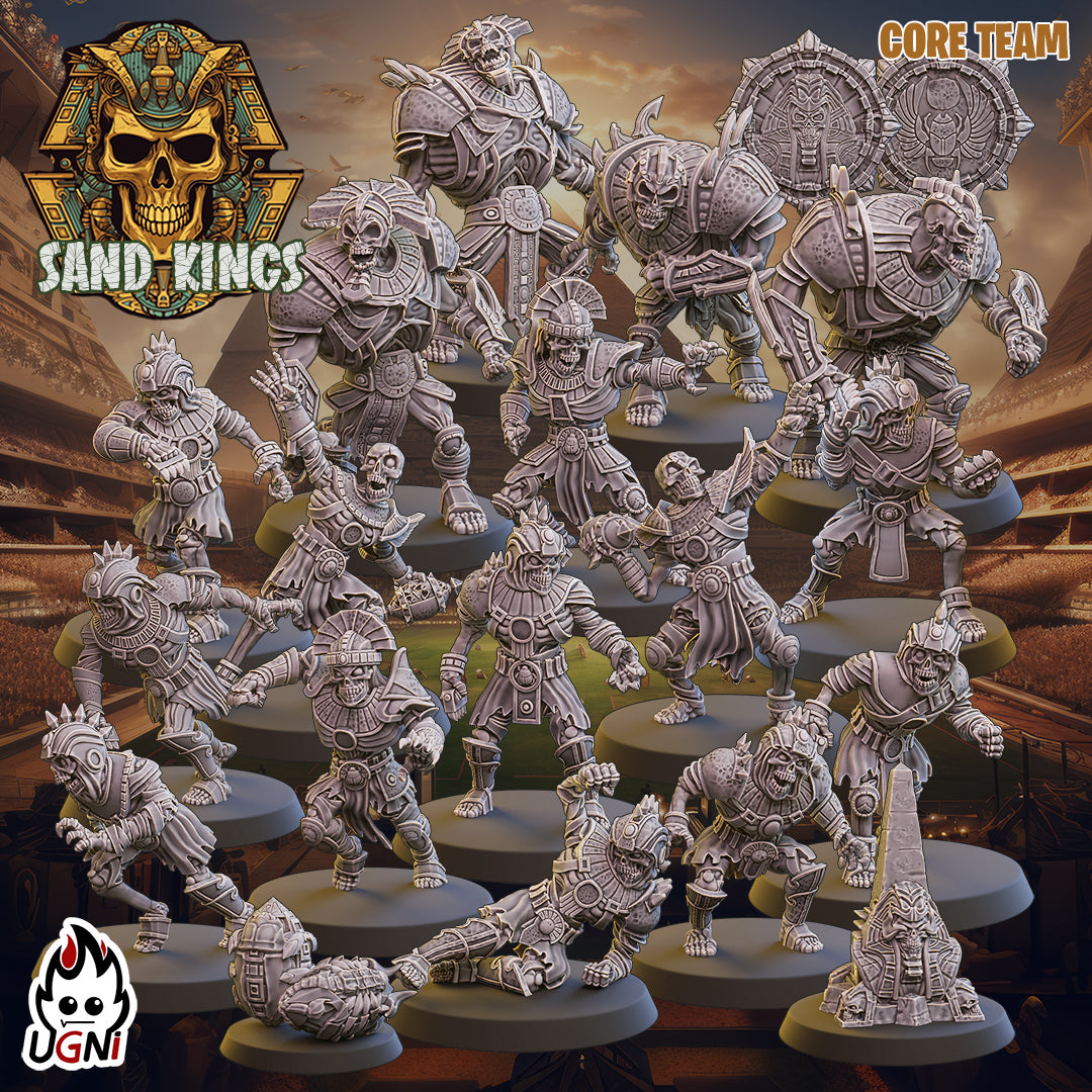 Sand Kings Tomb Kings Team for Fantasy football miniature tabletop game Ugni Miniatures