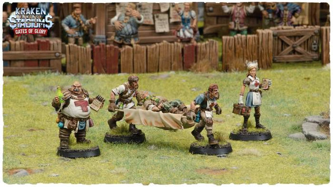 Kraken Stadium Gates of Glory Medic Team - High Quality Miniature for Fantasy Football Game - Kraken 3D Studios