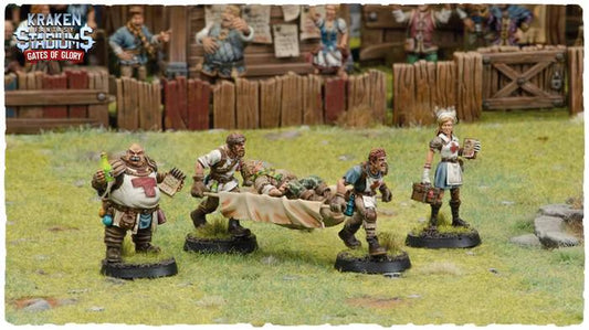 Kraken Stadium Gates of Glory Medic Team - High Quality Miniature for Fantasy Football Game - Kraken 3D Studios
