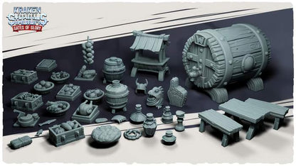 Kraken Stadium Gates of Glory Props - High Quality Miniatures for Fantasy Football Tabletop - Kraken 3D Studios