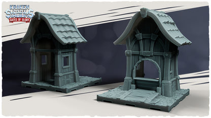 Kraken Stadium Gates of Glory Booths for Fantasy Football Tabletop Miniature Game - Kraken 3D Studios