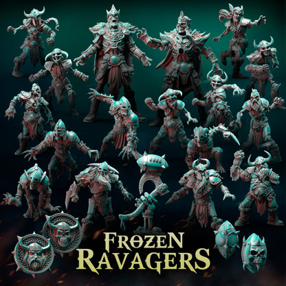 Frozen Ravagers Undead Necromantic Horror Norseman Team Fantasy Football Punga Miniatures