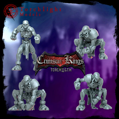 Crimson Kings Vampire Team - 17 High-Quality 3D Print Miniatures | Blood Fantasy Football Bowl | Torchlight Models