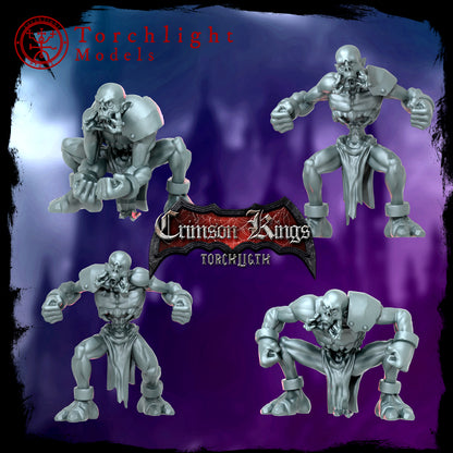 Crimson Kings Vampire Team - 17 High-Quality 3D Print Miniatures | Blood Fantasy Football Bowl | Torchlight Models