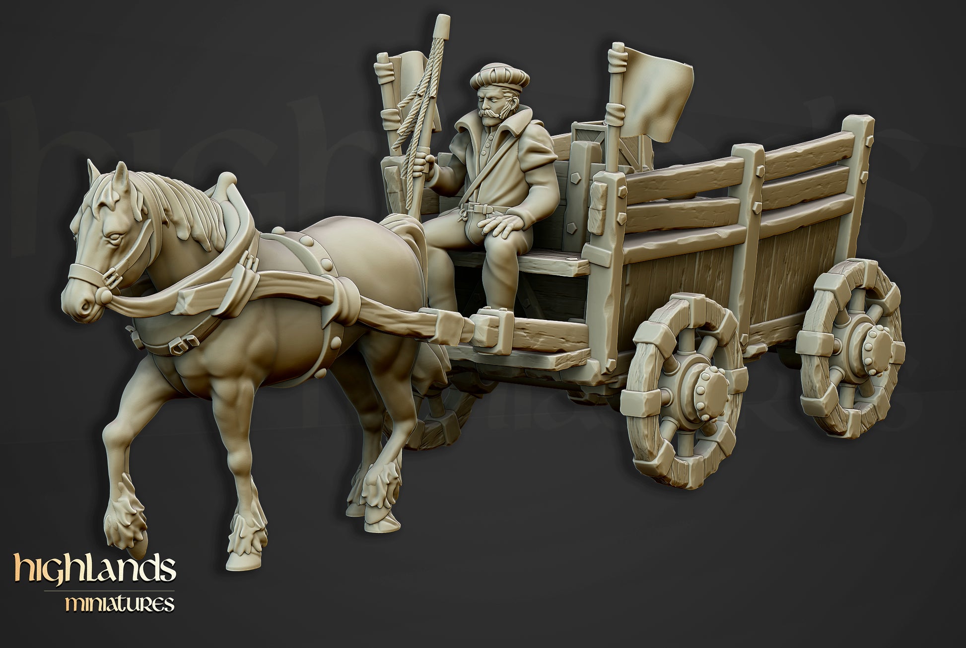 The gold wagon – Humankind Army - Highlands Miniatures - TheMajorLab