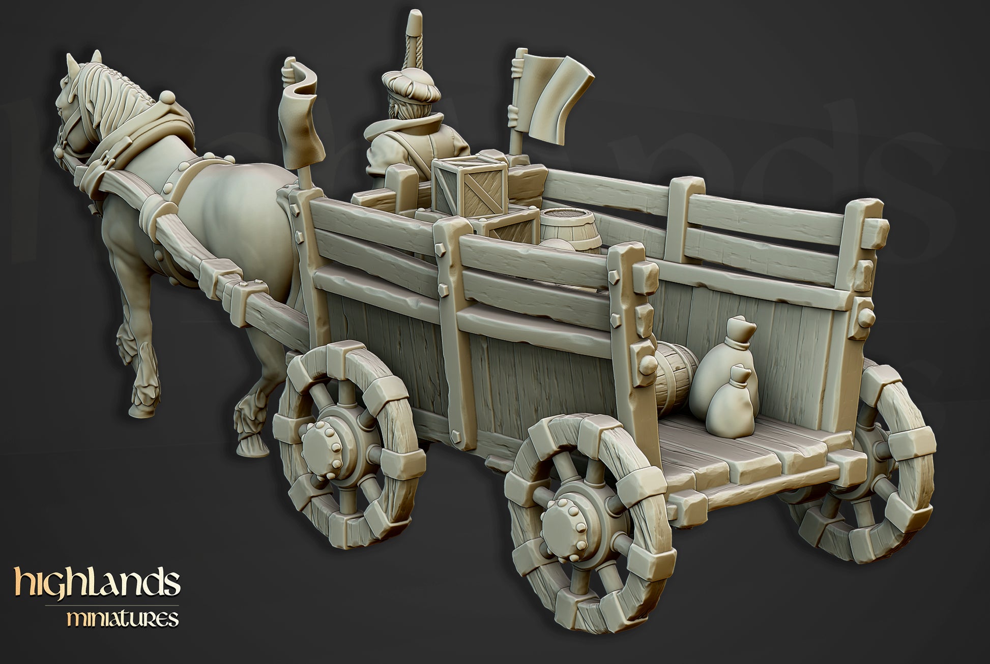 The gold wagon – Humankind Army - Highlands Miniatures - TheMajorLab