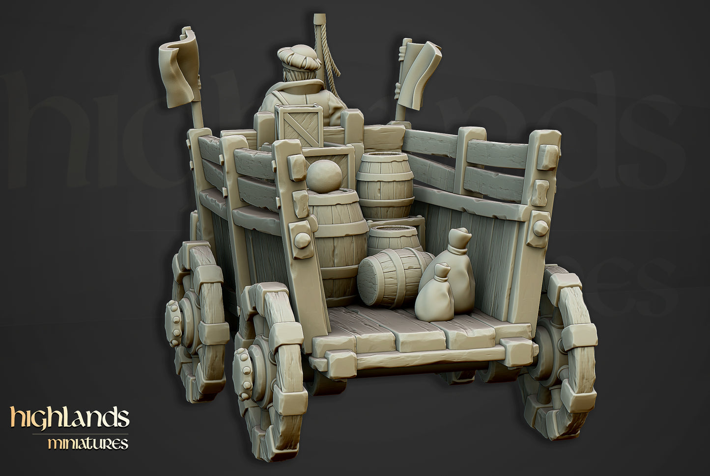 The gold wagon – Humankind Army - Highlands Miniatures - TheMajorLab