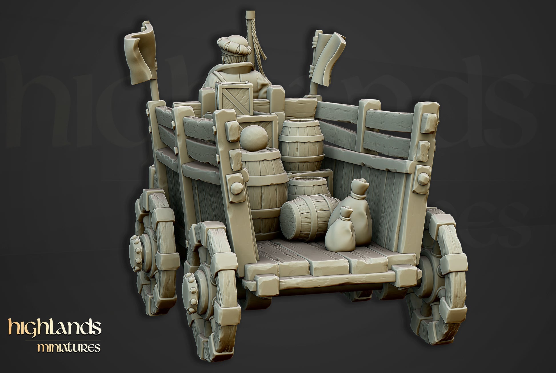 The gold wagon – Humankind Army - Highlands Miniatures - TheMajorLab