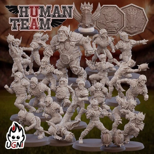 Human Team Full team Staff & Star Players included (30 Models bases included) - Fantasy Football Team - Guild Bowl - UGNI - TheMajorLab