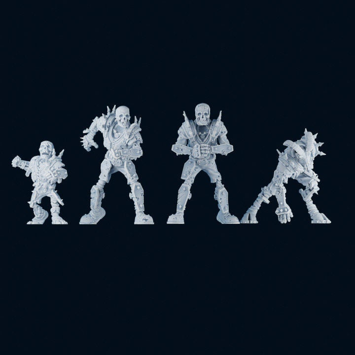 Undead Team Fantasy Football, Necromantic Horror Brutefun Miniatures - TheMajorLab