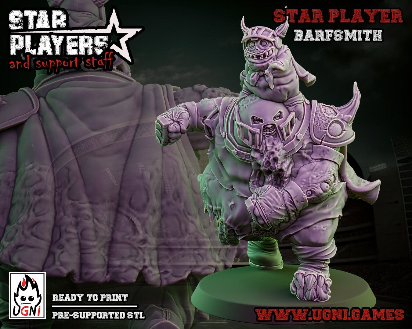 Burfsmith | Nurgle Star Player | fantasy football UGNI Miniatures - TheMajorLab