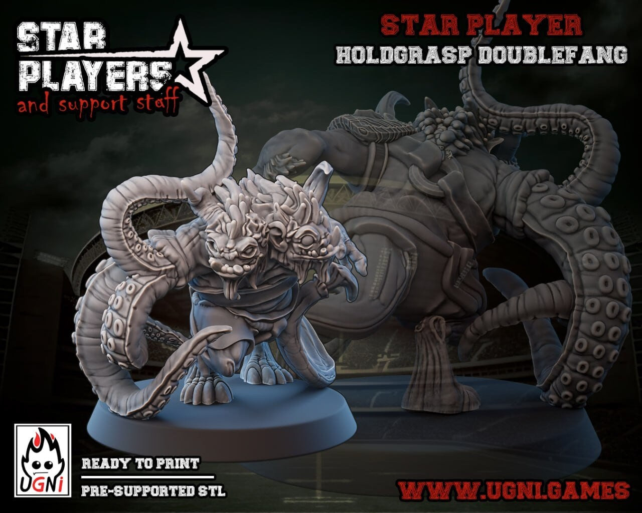 HOLDGRASP DOUBLEFANG Nurgle Star Player for Fantasy Football UGNI Miniatures - TheMajorLab