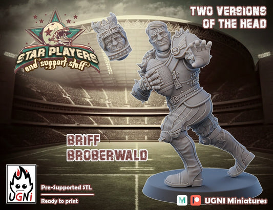 Briff Brobevald | Human Star Player | Fantasy Football UGNI Miniatures - TheMajorLab