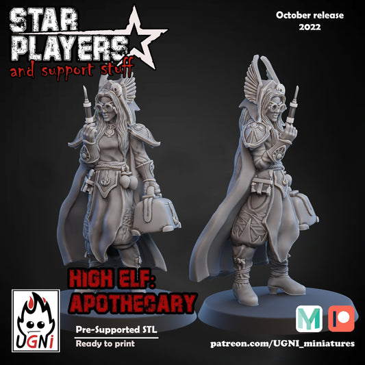 High Elf Apothecary | Apothecary for Fantasy Football UGNI Miniatures - TheMajorLab