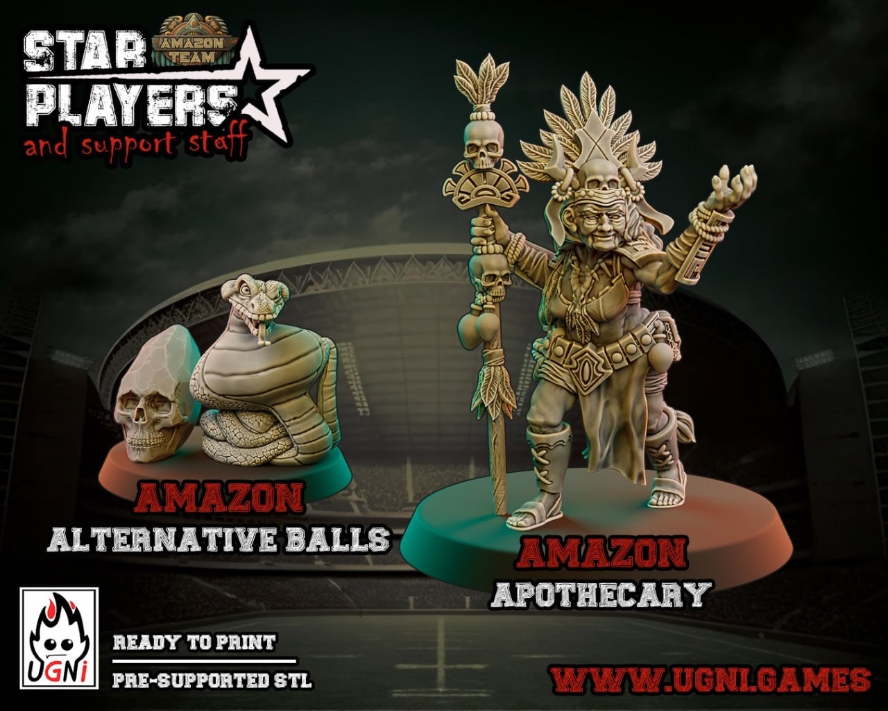 Amazon Apothecary | Fantasy Football UGNI Miniatures - TheMajorLab