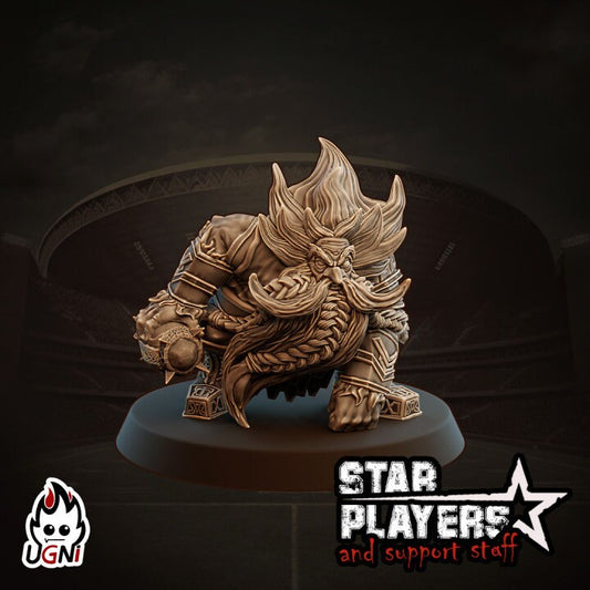 Bromindal | White Darf Star Player | Fantasy Football UGNI Miniatures - TheMajorLab