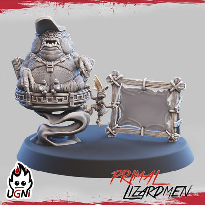 SLANN Coach Skink Food Vendor | Miniatures for Fantasy Football | Compatibile with Bowls game | Bases + Extra included | UGNI Miniatures - TheMajorLab