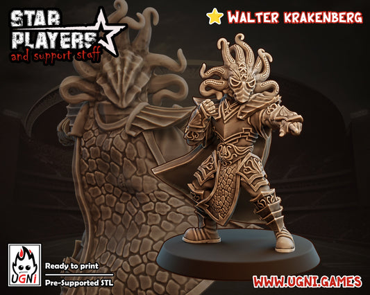 Walter Krakenberg | Elf Star Player for Fantasy Football UGNI Miniatures - TheMajorLab