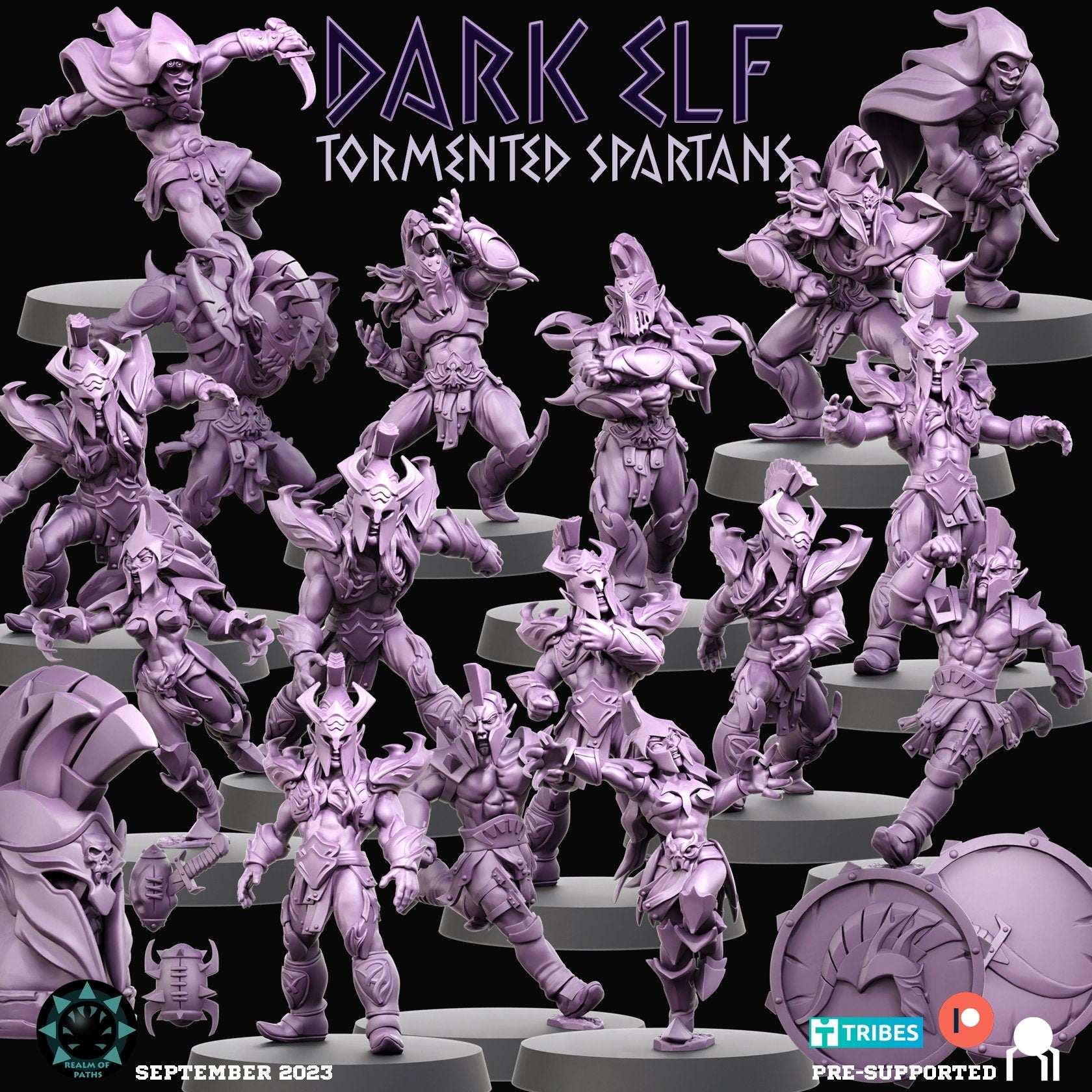 Tormented Spartans | Dark Elf / Elves Team | Fantasy Football Realm of paths - TheMajorLab