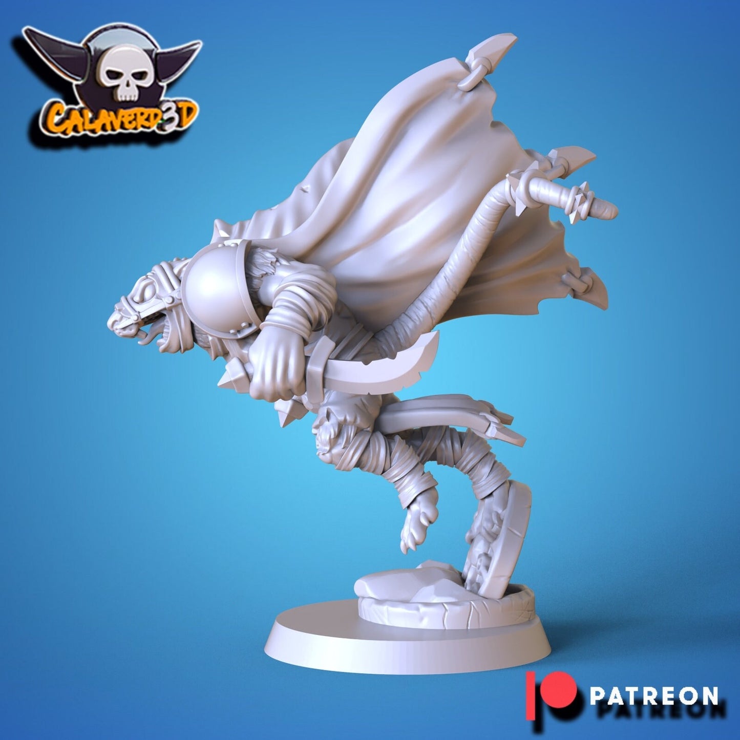 Ratmen Star Player Fantasy Football Skaven Calaverd 3D - TheMajorLab