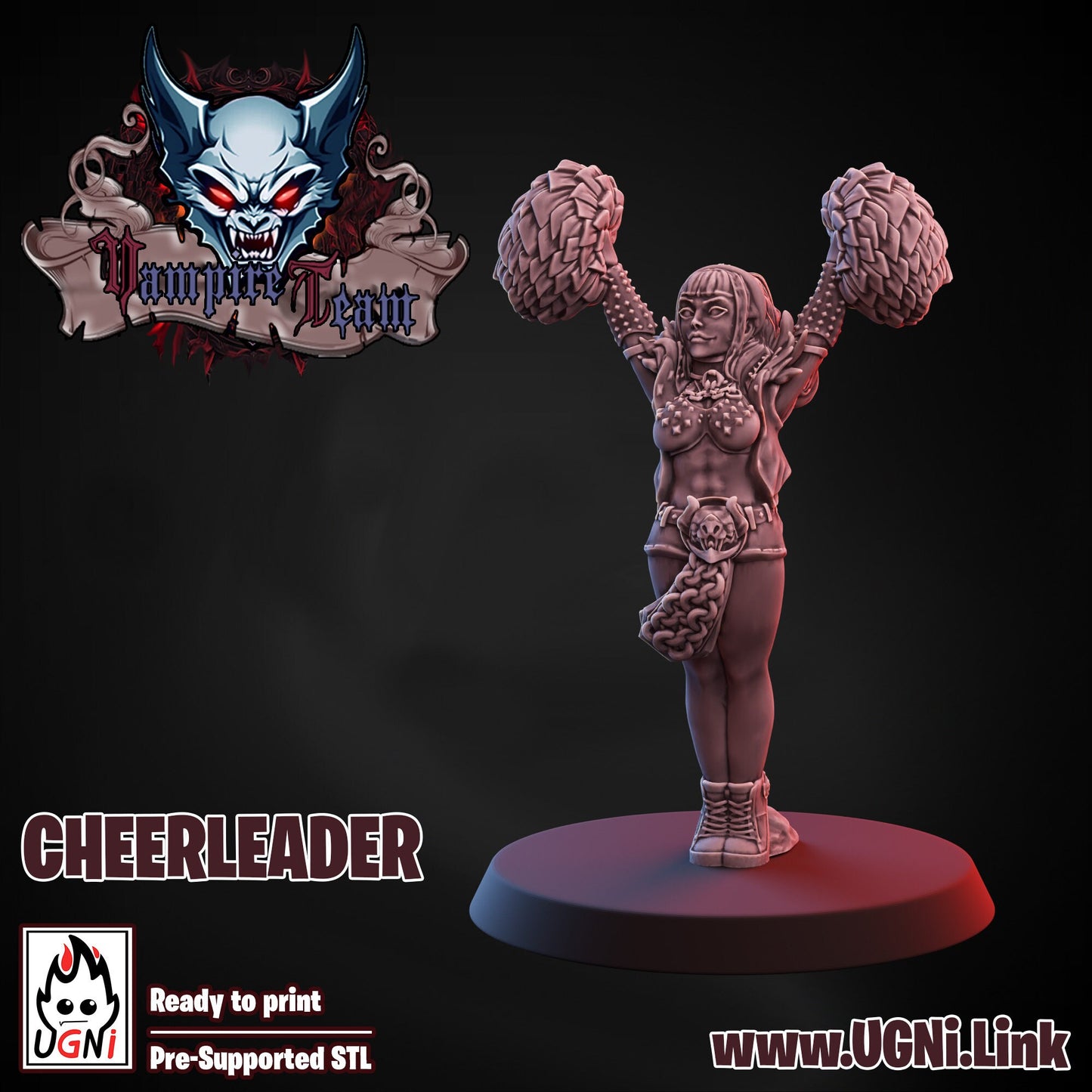 3x Vampire Cheerleaders | Fantasy football UGNI Miniatures - TheMajorLab