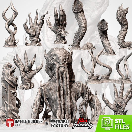 Tabletop Terrain Hellish Cthulu inspired for Warhammer Age of Sigmar aos 4th edition 40k Dungeons and Dragons wargame scenery Txarli Factory