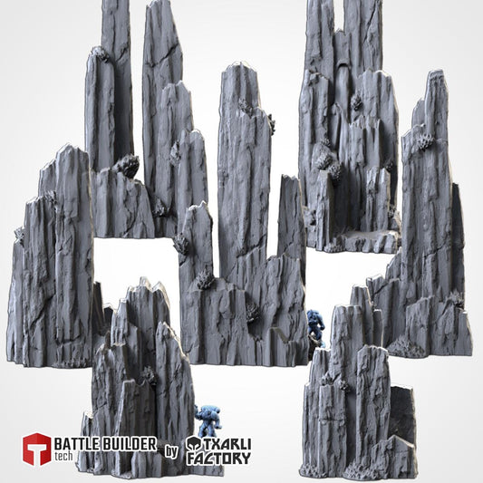 Tabletop Terrain High Mountains for Warhammer Age of Sigmar aos 4th edition 40k Dungeons and Dragons wargame mordheim Txarli Factory