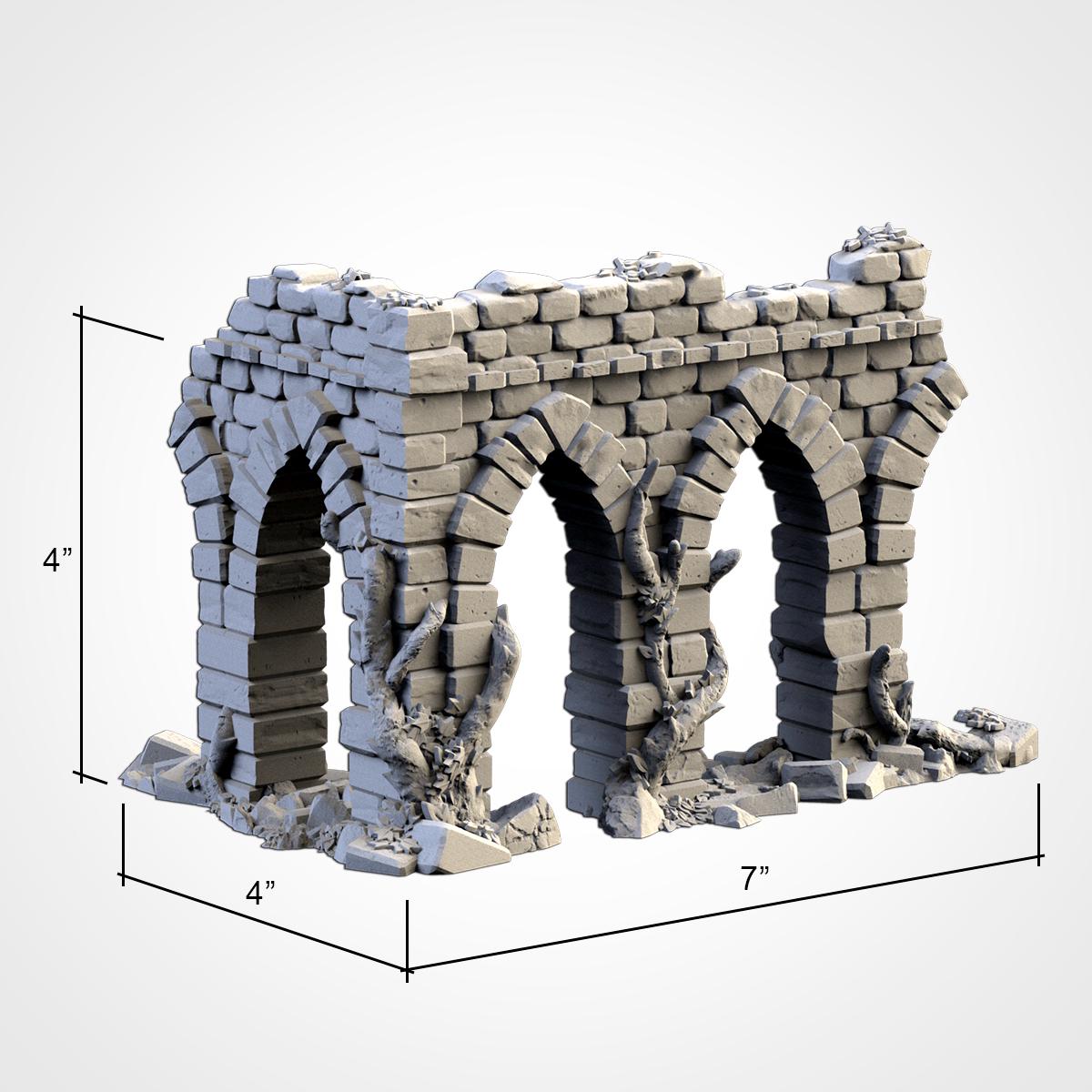 Tabletop Terrain Medieval Ruins for Warhammer Age of Sigmar aos 4th edition 40k Dungeons and Dragons wargame mordheim Txarli Factory