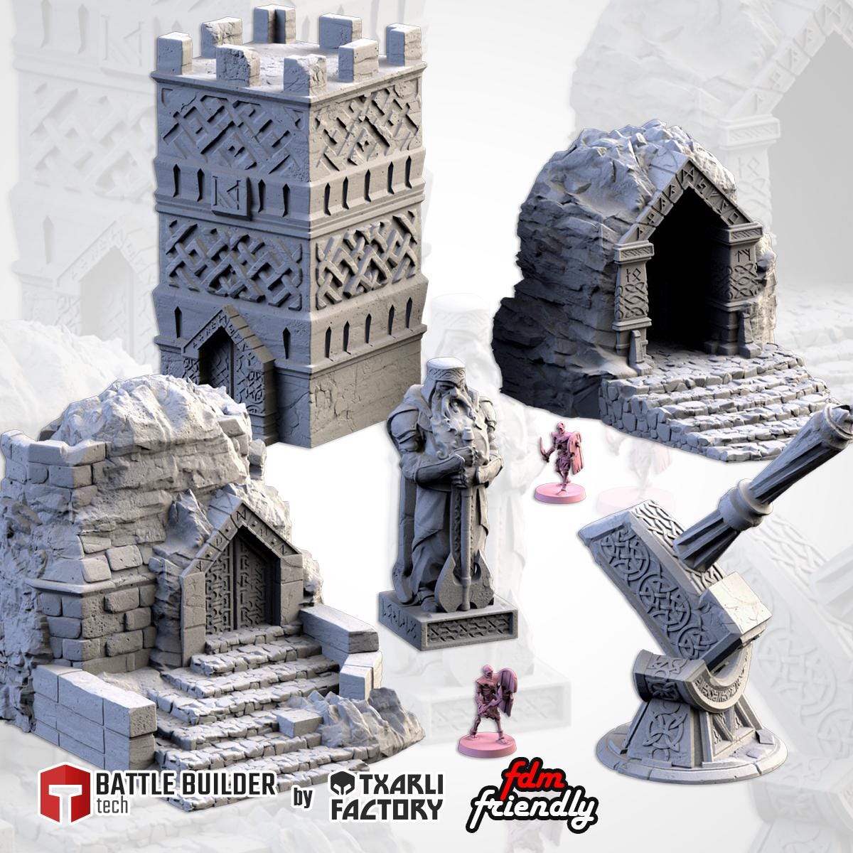 Tabletop Terrain Dwarves Ruins for Warhammer Age of Sigmar aos 4th edition 40k Dungeons and Dragons wargame mordheim Txarli Factory