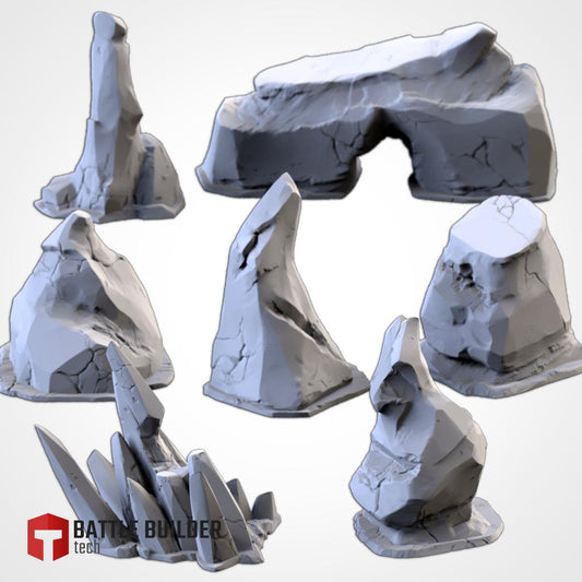 Tabletop Terrain Icebergs for Warhammer Age of Sigmar aos 4th edition 40k Dungeons and Dragons wargame mordheim Txarli Factory