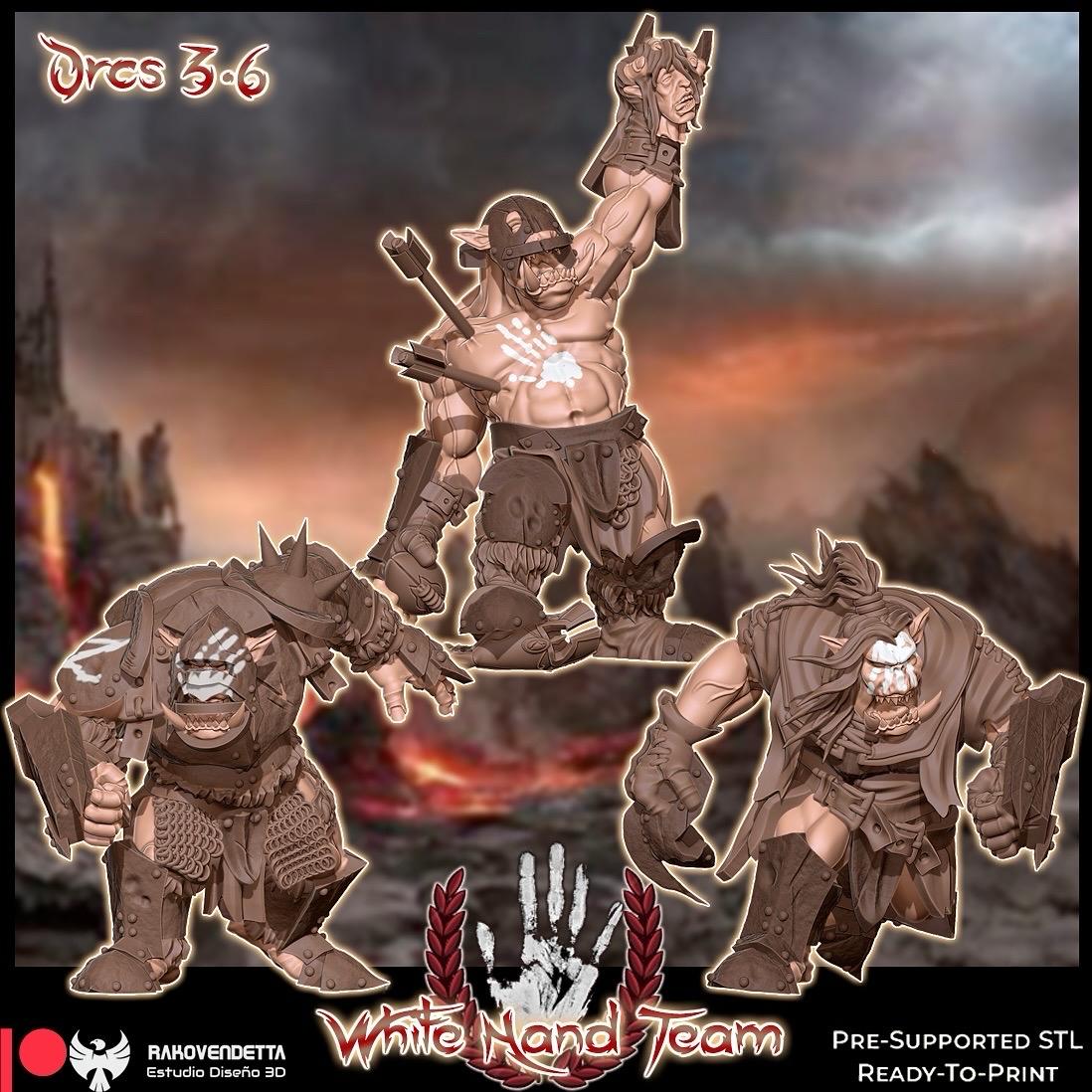 THE WHITE HAND Orc Team Blood Fantasy Football Bowl Rakovendetta