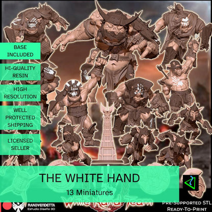 THE WHITE HAND Orc Team Blood Fantasy Football Bowl Rakovendetta