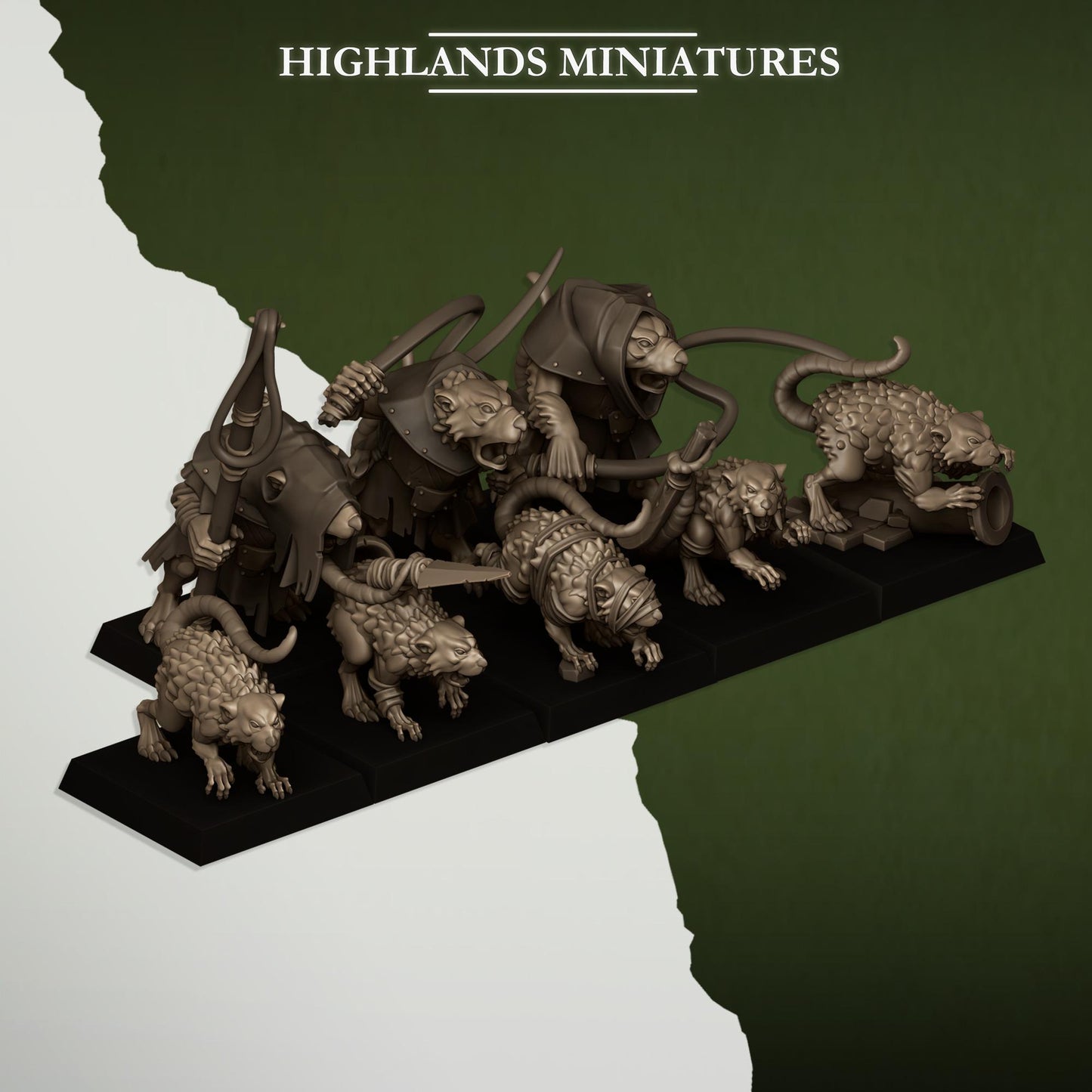 Sewer Vermin Ratmen Army Catapult Bundle – Skaven Miniatures for Tabletop Wargames | Warhammer The Old World & More | Highland Miniatures